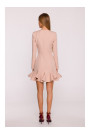 M880 Ruffled hem dress - beige