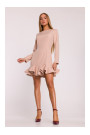 M880 Ruffled hem dress - beige