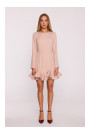 M880 Ruffled hem dress - beige
