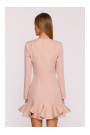 M880 Ruffled hem dress - beige