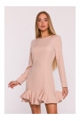 M880 Ruffled hem dress - beige