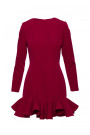 M880 Ruffled hem dress - maroon