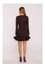 M880 Ruffled hem dress - brown
