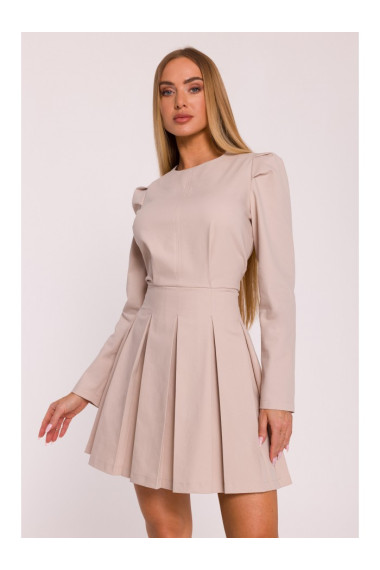 M884 Denim-look dress - beige