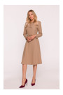 S413 Shift dress with bows - beige