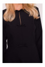 S413 Shift dress with bows - black