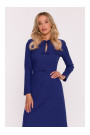 S413 Shift dress with bows - blue