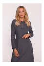 S413 Shift dress with bows - grey