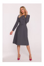 S413 Shift dress with bows - grey