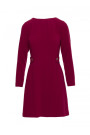 S419 Dress with decorative buttons at the waist - maroon