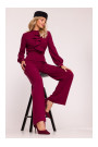 S420 Jumpsuit with a ruffle - maroon