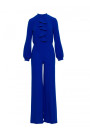 S420 Jumpsuit with a ruffle - royal blue