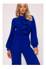 S420 Jumpsuit with a ruffle - royal blue