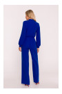 S420 Jumpsuit with a ruffle - royal blue