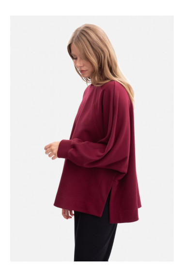 B306 Knit relaxed fit sweatshirt - burgundy
