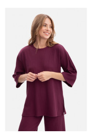 B301 Rib knit top - plum