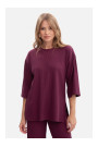 B301 Rib knit top - plum