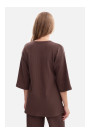 B301 Rib knit top - brown