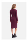B307 Rib knit pencil dress - plum