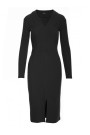 B307 Rib knit pencil dress - black