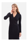 B307 Rib knit pencil dress - black