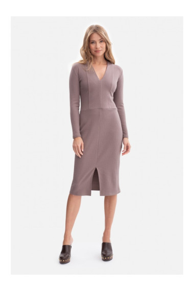 B307 Rib knit pencil dress - cococa