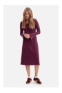 B308 Rib knit midi dress - plum