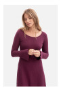 B308 Rib knit midi dress - plum