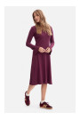 B308 Rib knit midi dress - plum