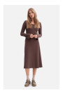 B308 Rib knit midi dress - brown