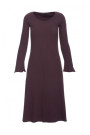 B308 Rib knit midi dress - dark chocolate