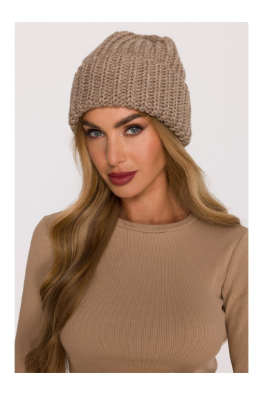 M895 Ribbed beanie - beige