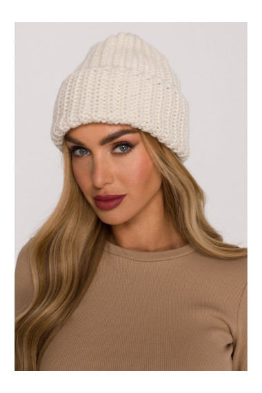 M895 Ribbed beanie - ecru