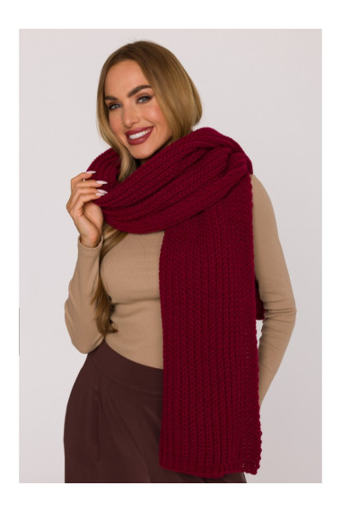 M896 Ribbed scarf - maroon
