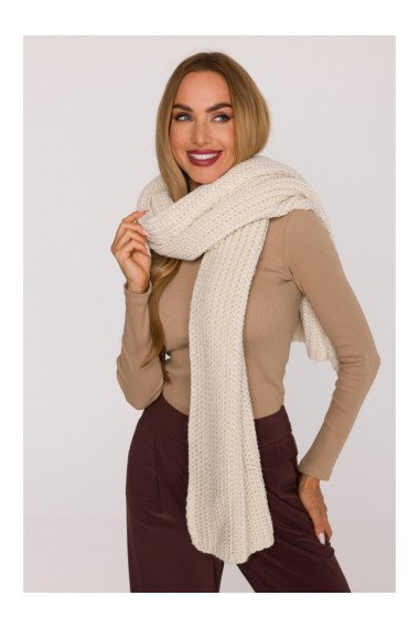 M896 Ribbed scarf - ecru