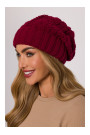 M897 Cable knit beanie - maroon