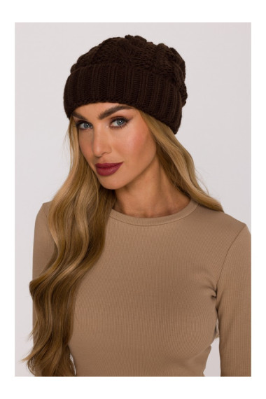 M897 Cable knit beanie - brown