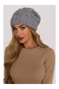 M897 Cable knit beanie - szary