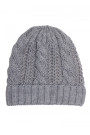 M897 Cable knit beanie - szary