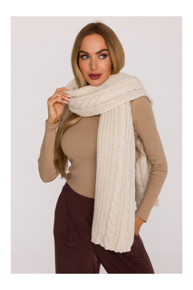 M898 Cable knit scarf - ecru