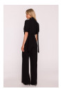 S421 Jumpsuit with a tie bow - black