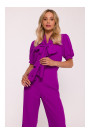 S421 Jumpsuit with a tie bow - lavender