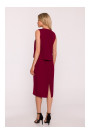 S422 Dress with lace insert - maroon