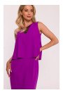 S422 Dress with lace insert - lavender