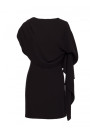 S423 Dress with cape - black