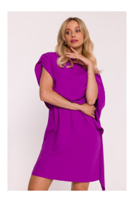 S423 Dress with cape - lavender