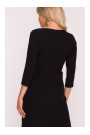 S425 Dress with ruffle detail - black