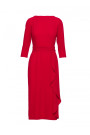 S425 Dress with ruffle detail - red