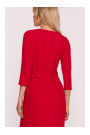 S425 Dress with ruffle detail - red