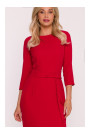 S425 Dress with ruffle detail - red